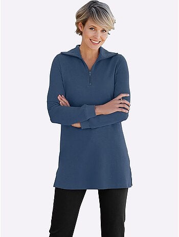 Sweatshirt long qualité sweatshirt agréable - taille standard - moda vilona