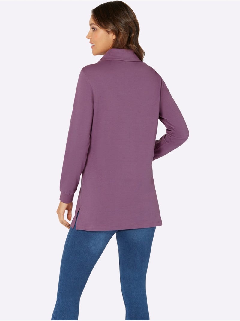 Sweatshirt long qualité sweatshirt agréable - taille standard - moda vilona Violet - Kiabi