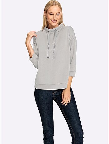 Sweatshirt Mancherons Tendance - Taille Standard - Helline