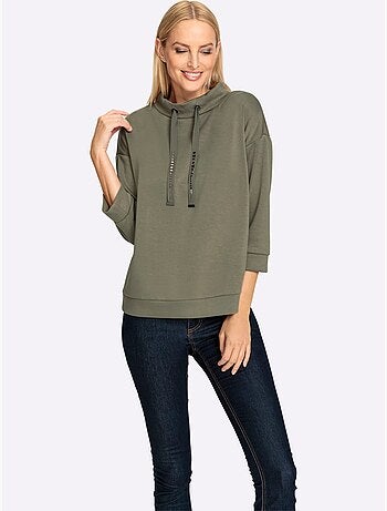 Sweatshirt Mancherons Tendance - Taille Standard - Helline