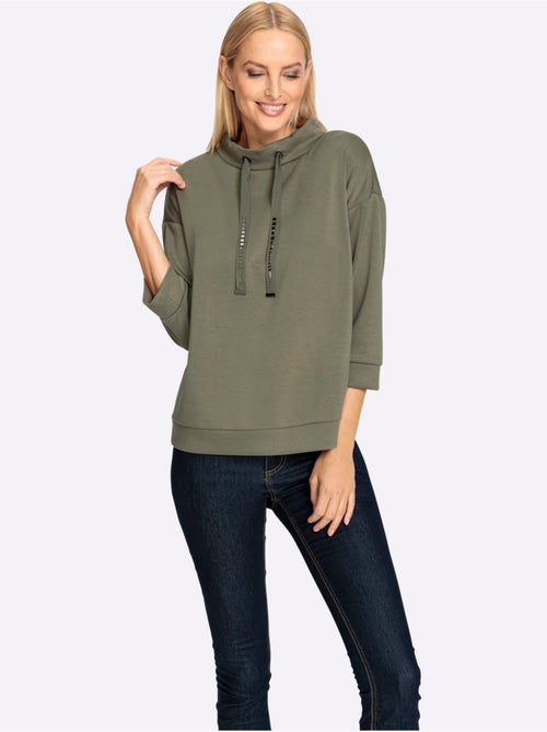 Sweatshirt Mancherons Tendance - Taille Standard - helline - Kiabi