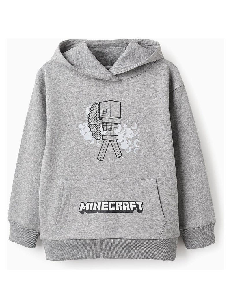 Sweatshirt matelassé, imprimé Minecraft MINECRAFT Gris - Kiabi