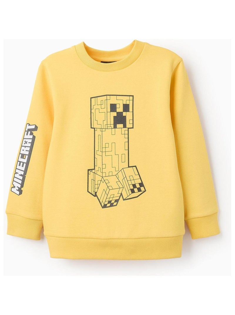 Sweatshirt matelassé, imprimé Minecraft MINECRAFT Jaune - Kiabi