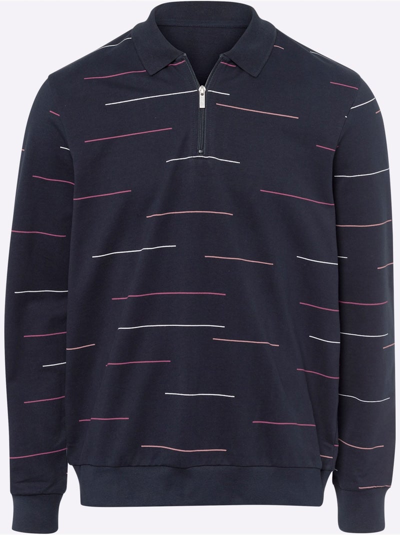Sweatshirt matière sweat - taille standard - moda vilona Bleu marine - Kiabi