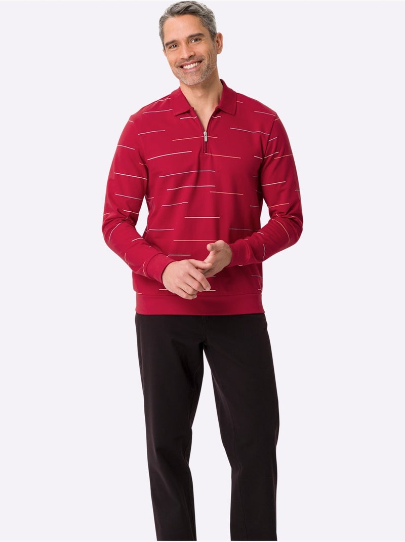 Sweatshirt matière sweat - taille standard - moda vilona Rouge - Kiabi