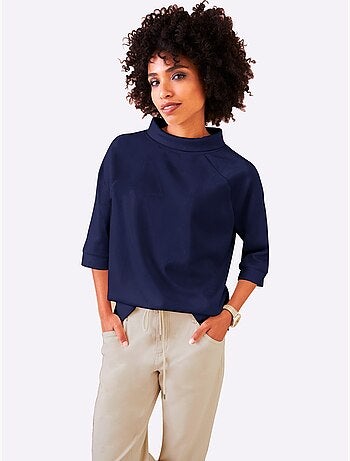 Sweatshirt Mélange De Modal Doux - Taille Standard - Helline