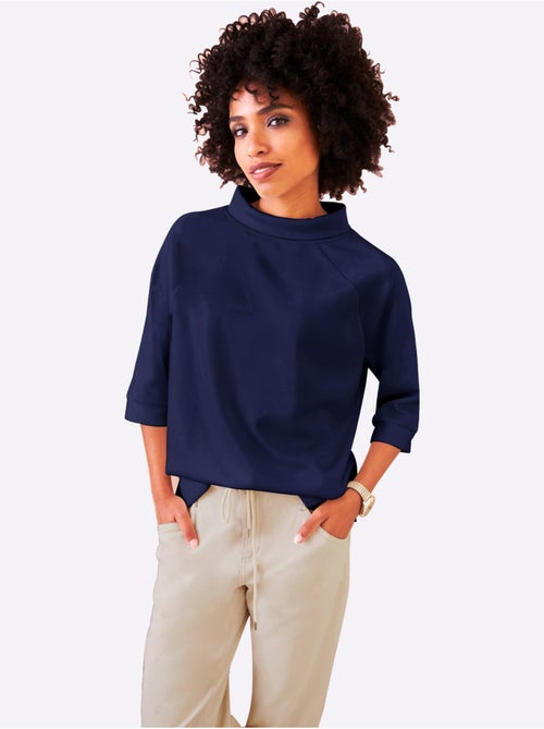Sweatshirt Mélange De Modal Doux - Taille Standard - helline - Kiabi