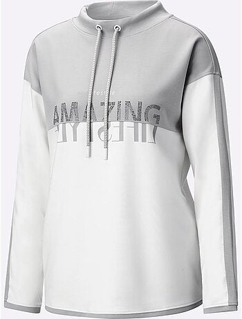 Sweatshirt mélange de modal doux - taille standard - helline