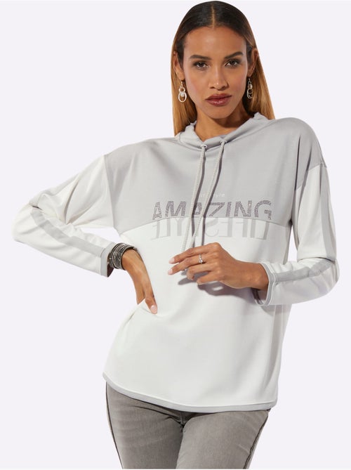 Sweatshirt Mélange De Modal Doux - Taille Standard - Helline - Kiabi
