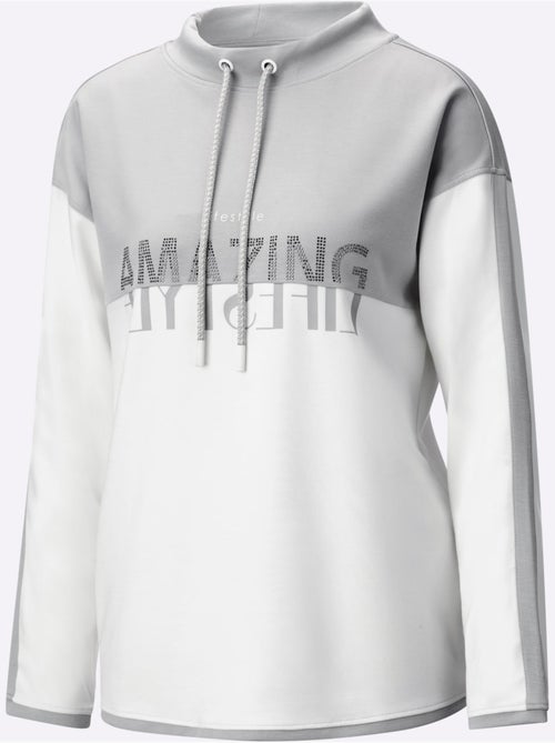 Sweatshirt Mélange De Modal Doux - Taille Standard - Helline - Kiabi