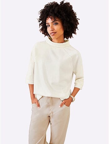 Sweatshirt mélange de modal doux - taille standard - helline