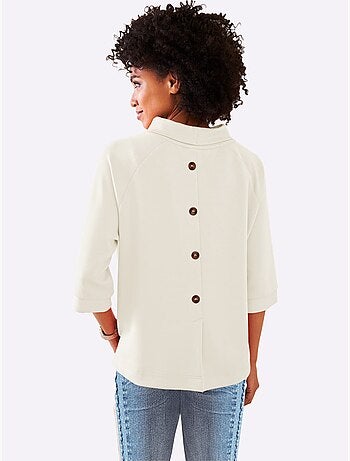 Sweatshirt mélange de modal doux - taille standard - helline