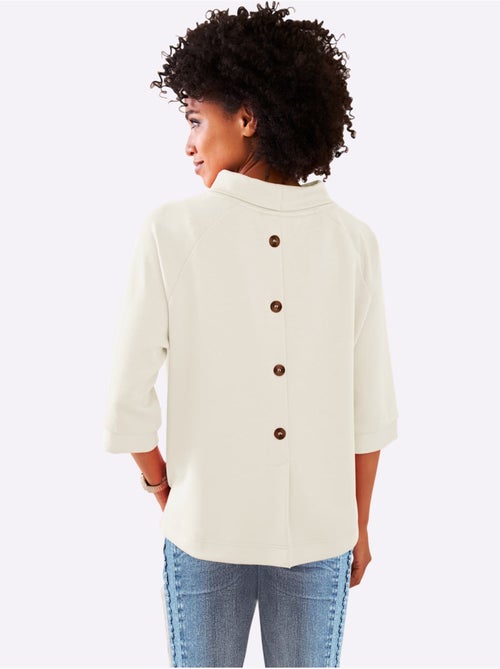 Sweatshirt Mélange De Modal Doux - Taille Standard - helline - Kiabi