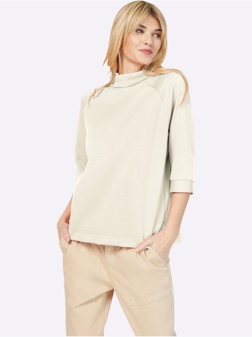 Sweatshirt Mélange De Modal Doux - Taille Standard - helline - Kiabi