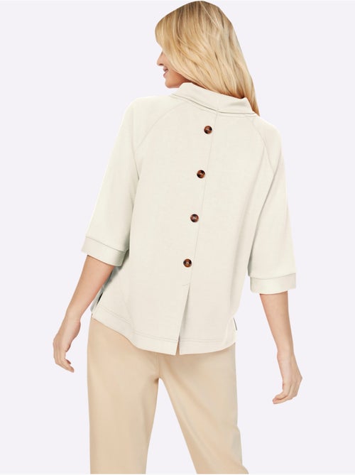 Sweatshirt Mélange De Modal Doux - Taille Standard - helline - Kiabi