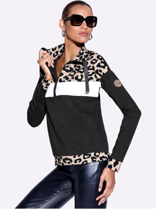 Sweatshirt Mélange De Modal Doux - Taille Standard - Helline - Kiabi