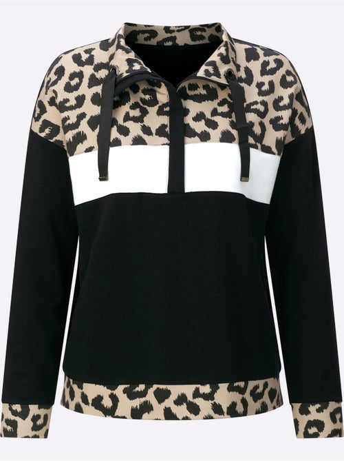 Sweatshirt Mélange De Modal Doux - Taille Standard - Helline - Kiabi