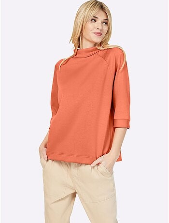 Sweatshirt mélange de modal doux - taille standard - helline