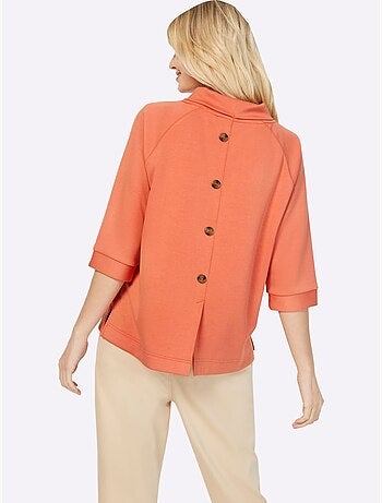 Sweatshirt mélange de modal doux - taille standard - helline