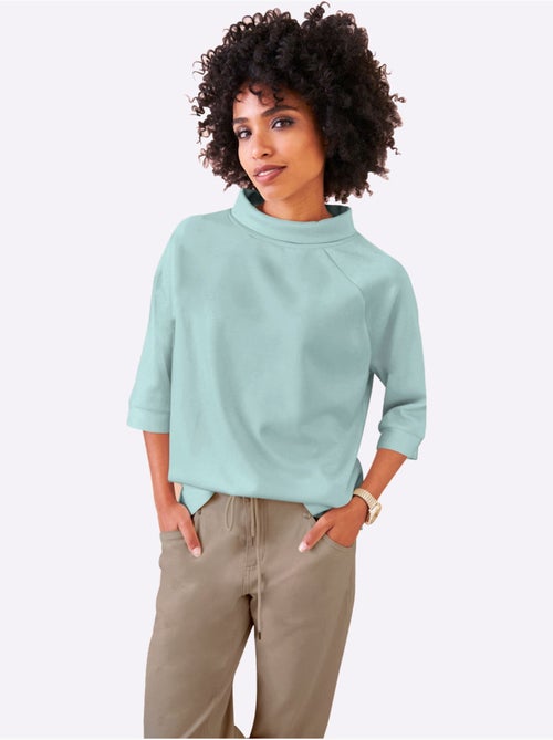 Sweatshirt Mélange De Modal Doux - Taille Standard - helline - Kiabi