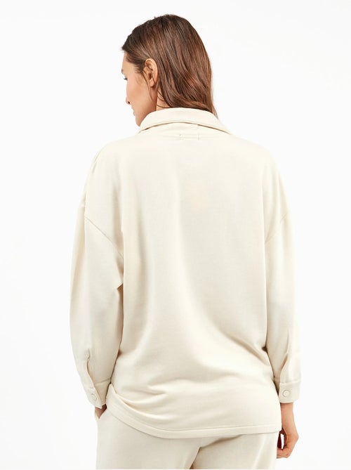 Sweatshirt molletonnée oversize col boutons - Kiabi Sweatshirt molletonnée oversize col boutons - Kiabi