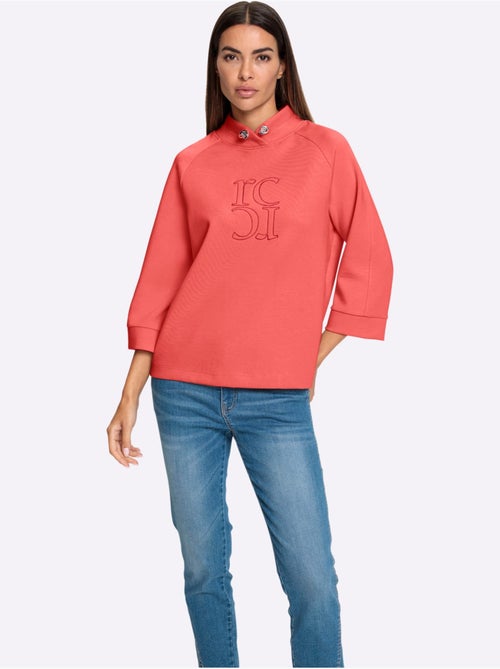 Sweatshirt Motif De Broderie Haute Qualité - Taille Standard - helline - Kiabi