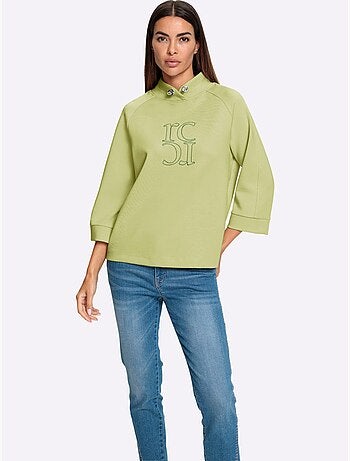 Sweatshirt Motif De Broderie Haute Qualité - Taille Standard - Helline