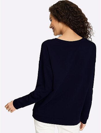 Sweatshirt Motif Imprimé Devant - Taille Standard - Helline