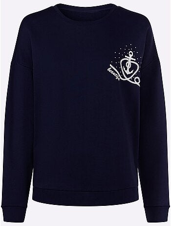 Sweatshirt Motif Imprimé Devant - Taille Standard - Helline