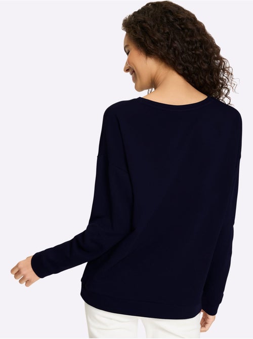 Sweatshirt Motif Imprimé Devant - Taille Standard - helline - Kiabi