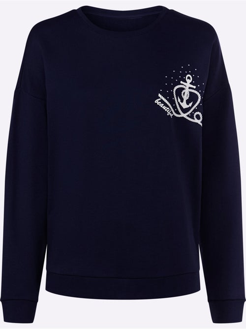 Sweatshirt Motif Imprimé Devant - Taille Standard - helline - Kiabi