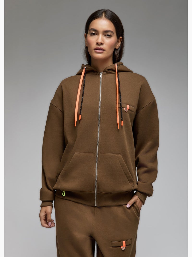 Sweatshirt naga  femme - sae paris Kaki - Kiabi