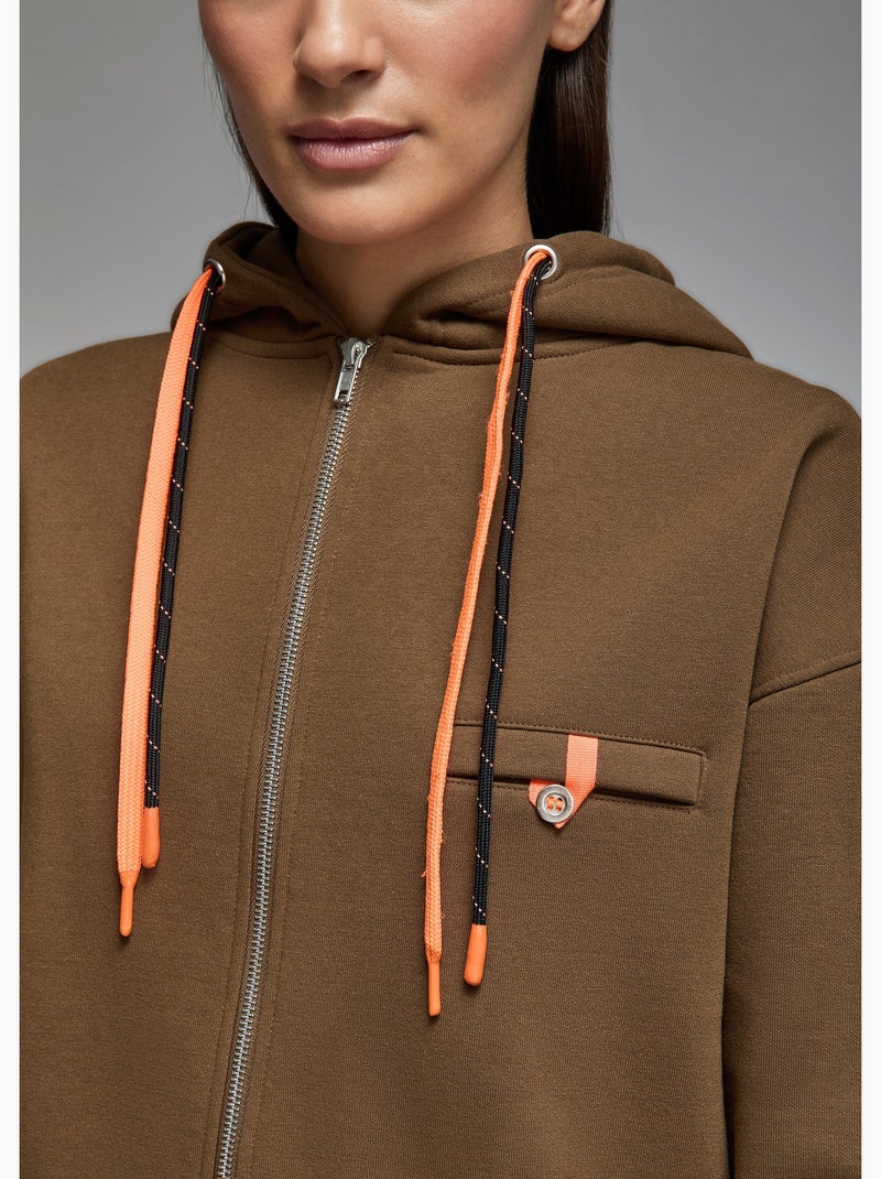 Sweatshirt naga  femme - sae paris Kaki - Kiabi