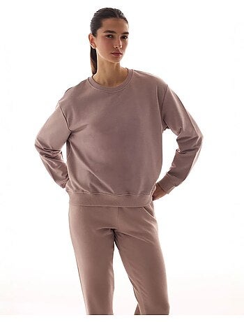 Sweatshirt oversize à col rond penti