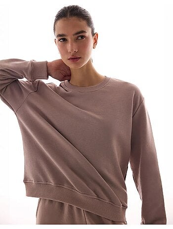 Sweatshirt oversize à col rond penti
