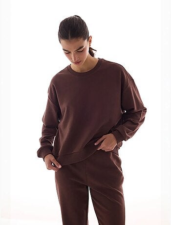Sweatshirt oversize à col rond penti