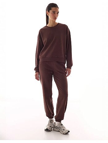 Sweatshirt oversize à col rond penti