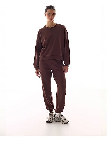 Sweatshirt oversize à col rond penti