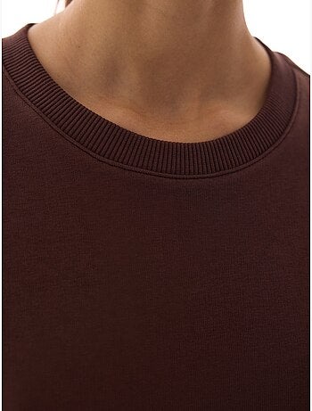 Sweatshirt oversize à col rond penti