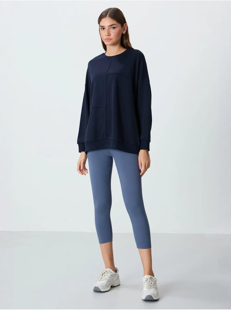 Sweatshirt oversize à col rond tommy Bleu marine - Kiabi