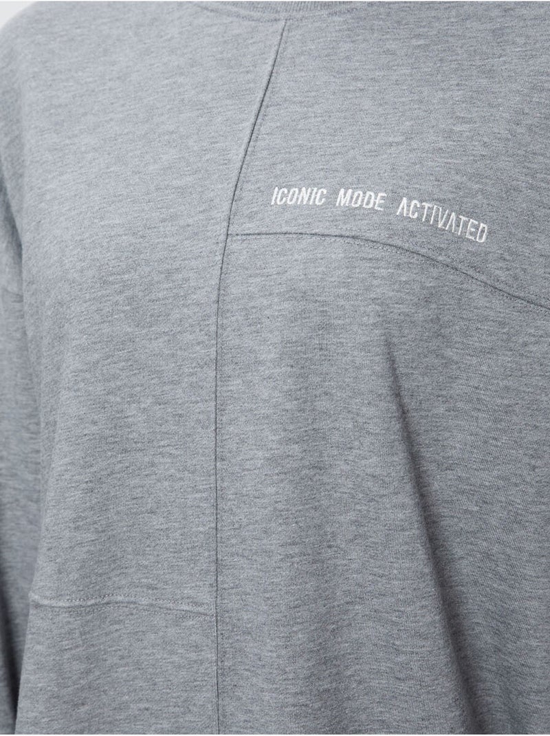Sweatshirt oversize à col rond tommy Gris - Kiabi