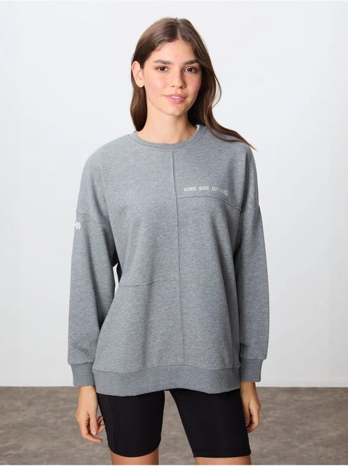 Sweatshirt oversize à col rond tommy - Kiabi Sweatshirt oversize à col rond tommy - Kiabi