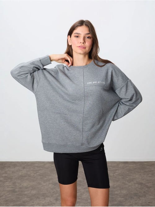 Sweatshirt oversize à col rond tommy - Kiabi Sweatshirt oversize à col rond tommy - Kiabi