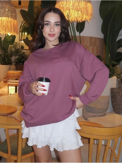 Sweatshirt oversize à col rond tommy - Kiabi Sweatshirt oversize à col rond tommy - Kiabi