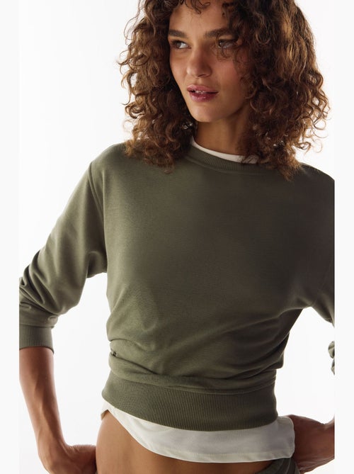 Sweatshirt oversize femme à col rond penti - Kiabi Sweatshirt oversize femme à col rond penti - Kiabi