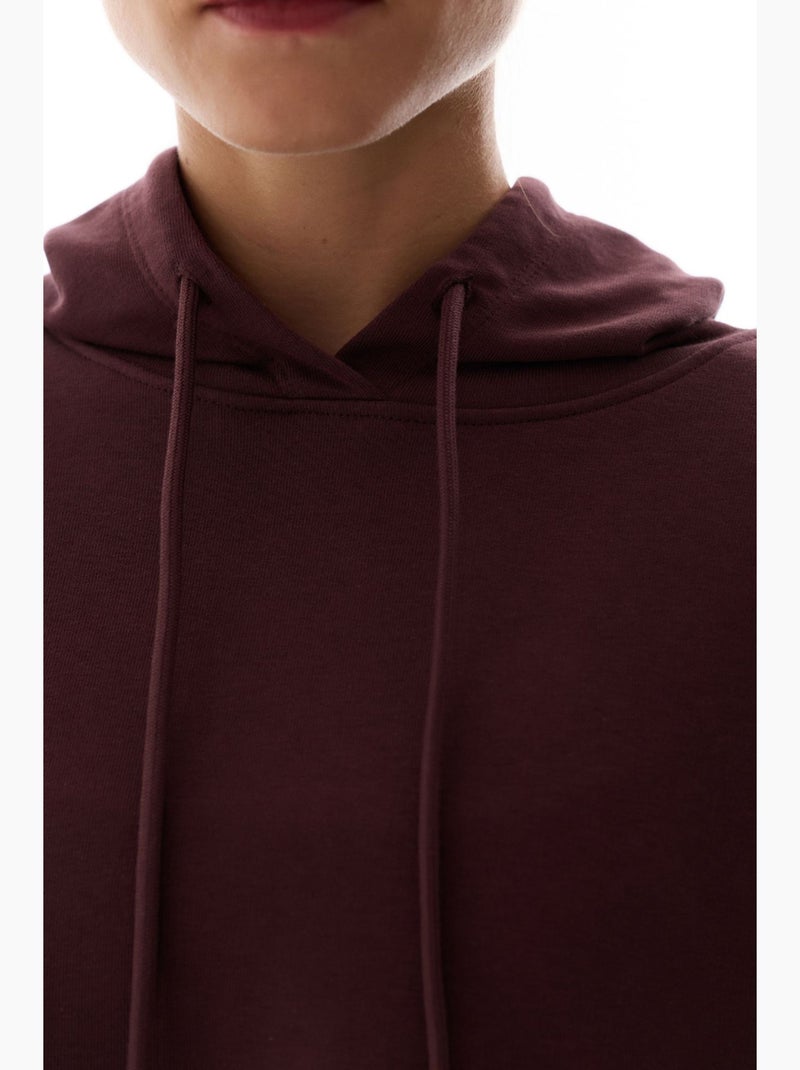 Sweatshirt oversize uni à manches longues penti Rouge bordeaux - Kiabi