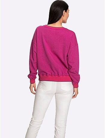 Sweatshirt Passepoils Contrastés Tendance - Taille Standard - Helline