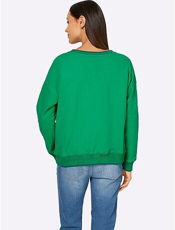 Sweatshirt Passepoils Contrastés Tendance - Taille Standard - Helline
