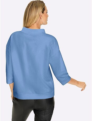Sweatshirt petites pierres brillantes fantaisie - taille standard - helline