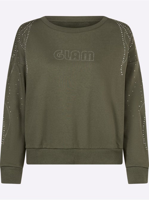 Sweatshirt Petites Pierres Brillantes Fantaisie - Taille Standard - Helline - Kiabi